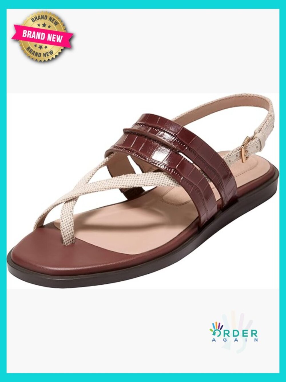 Leather Flat Thong Sandals Timeless Slingback Slip On Cushioned Comfort Classic